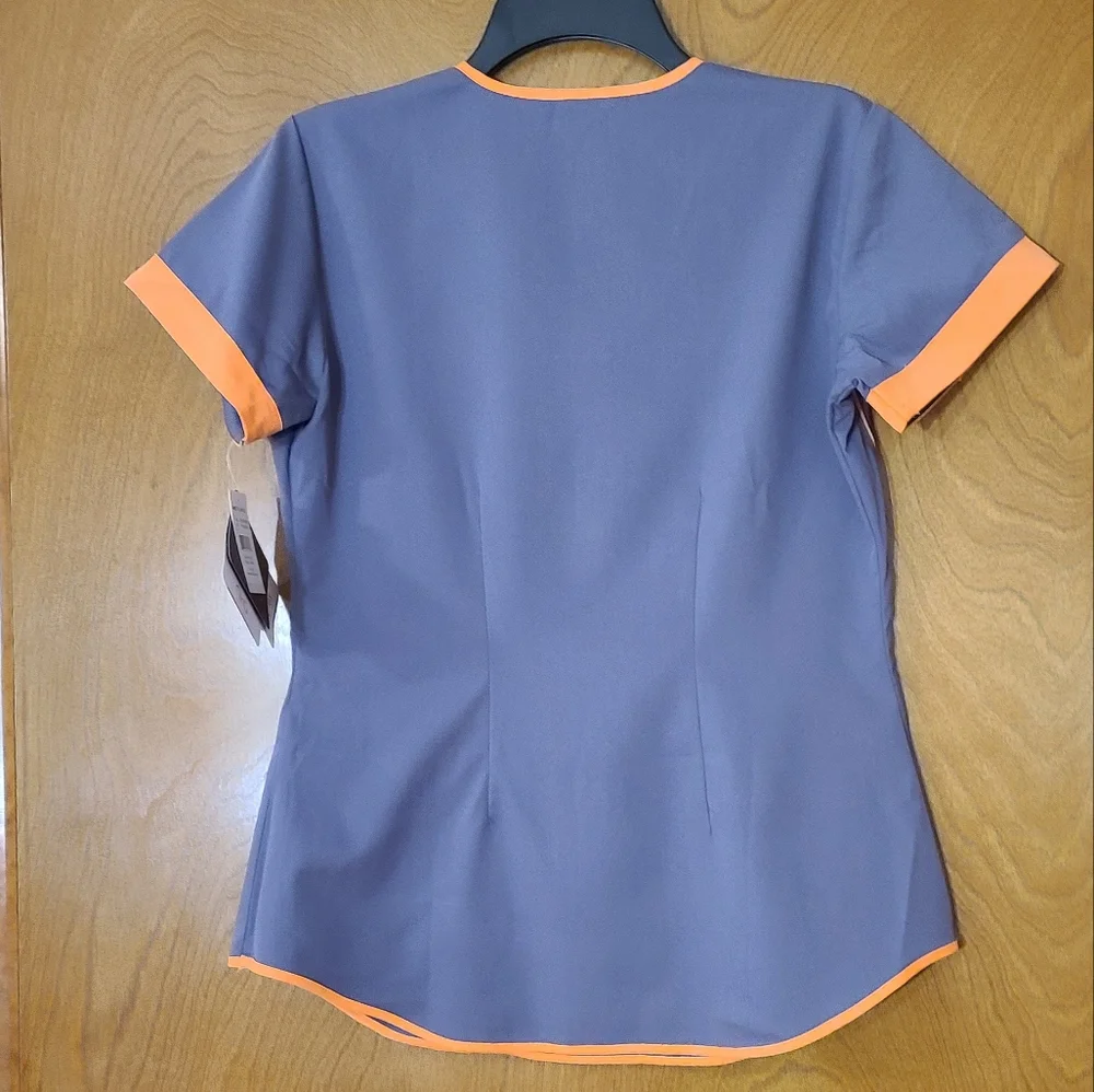 Brand New Orange and Gray NRG by Barco 2-Pc Matching Scrubs Set - Picture 6 of 16